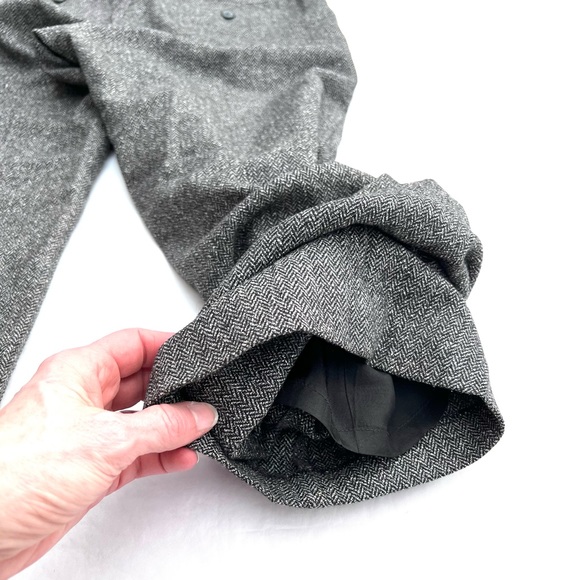 Ann Taylor Wool Blend Wide Leg Dress Pants Herringbone High Rise Lined Size 4 - Picture 8 of 8